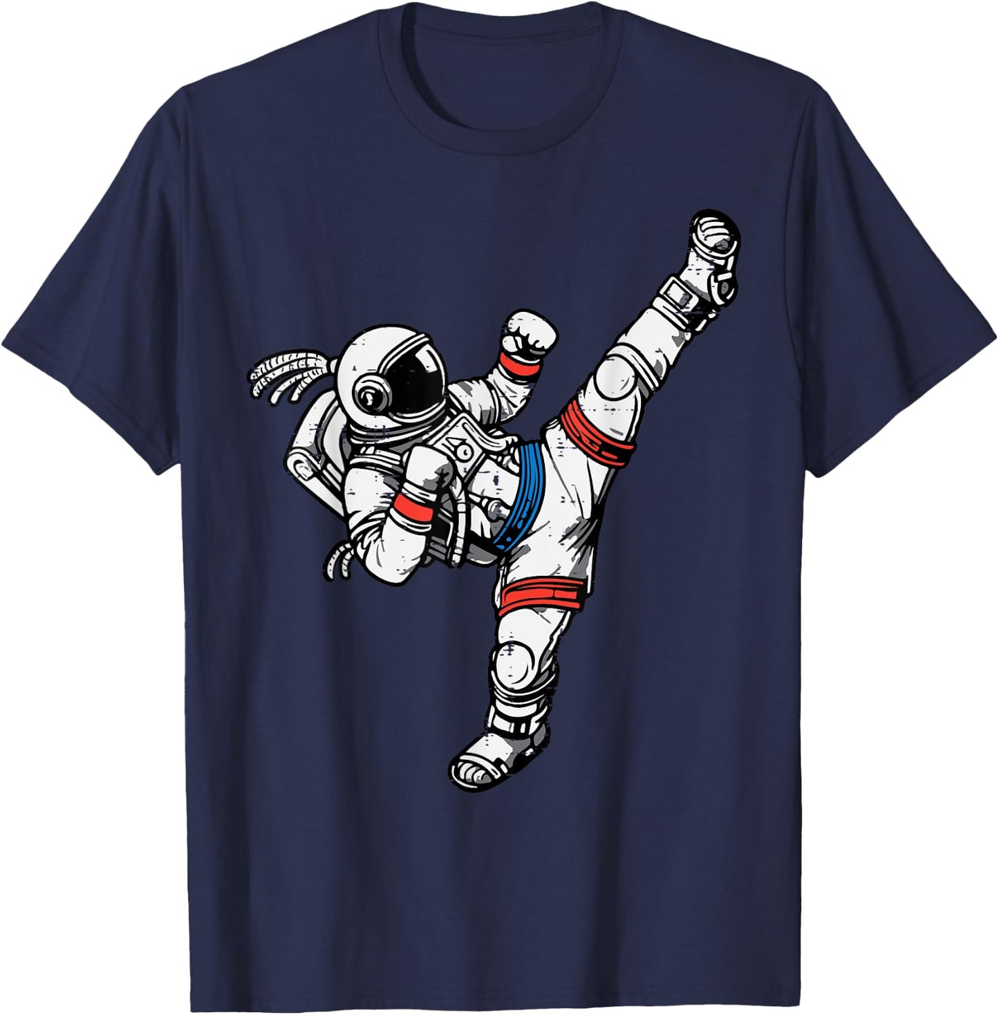 Astronaut Muay Thai Fighter Space Martial Arts Men Women Kid T-Shirt - T-Shirt | Navy