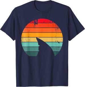 Vintage Ocean Wildlife Funny Shark Lover Marine Biologist T-Shirt - T-Shirt | Navy