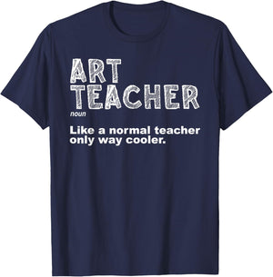 Art Teacher Design Women Artist Teaching Art School T-Shirt - T-Shirt | Navy