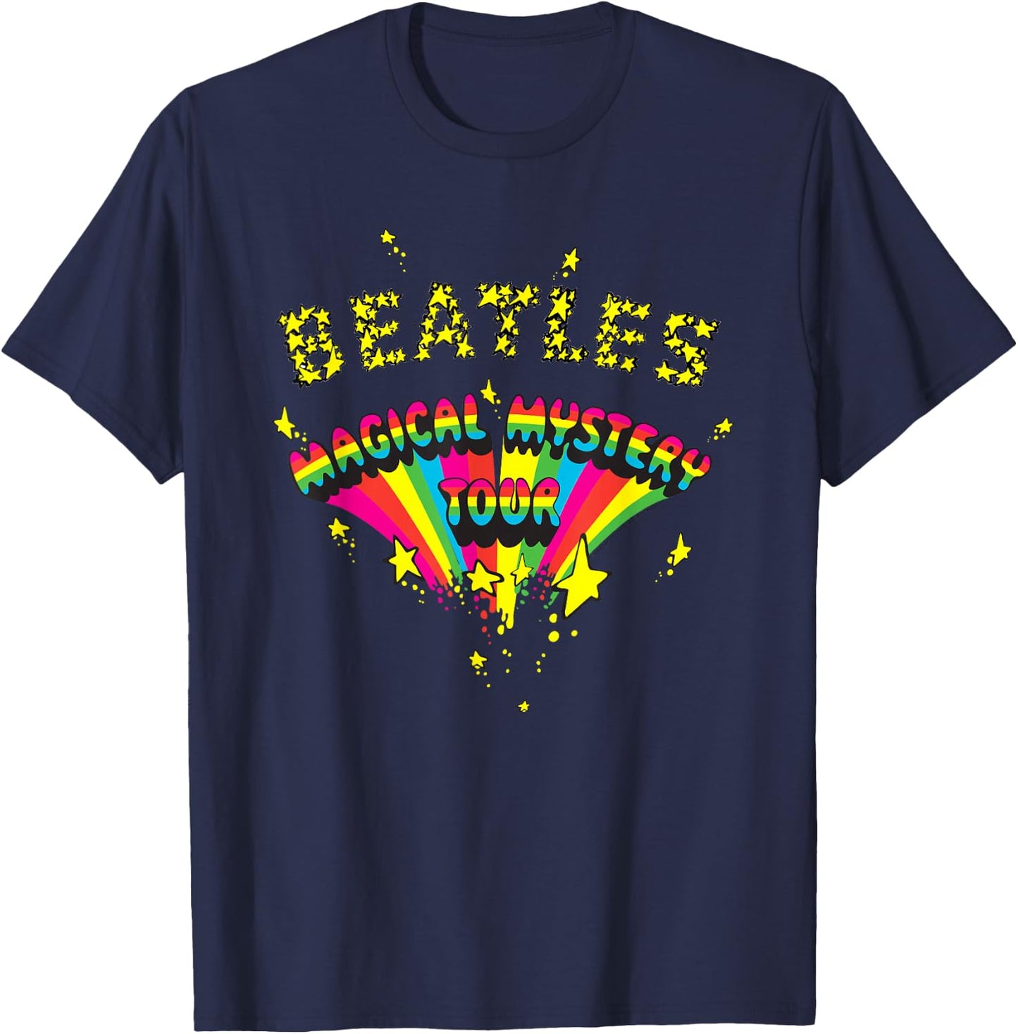 The Beatles Magic Mystery Tour Rainbow T-Shirt - T-Shirt | Navy