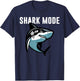 Cool Shark Shark Mode On Beach Funny Shark T-Shirt - T-Shirt | Navy