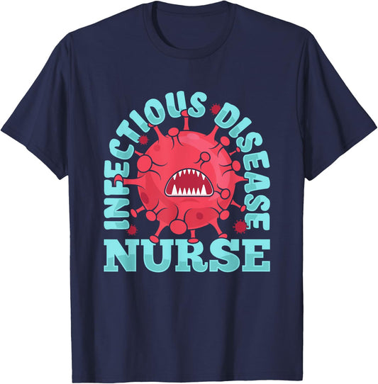 Nursing Caretaker - Hospital Infectious Disease Nurse T-Shirt - T-Shirt | Navy