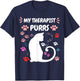 My Therapist Purrs Funny Cat Lover Women men Cat T-Shirt - T-Shirt | Navy