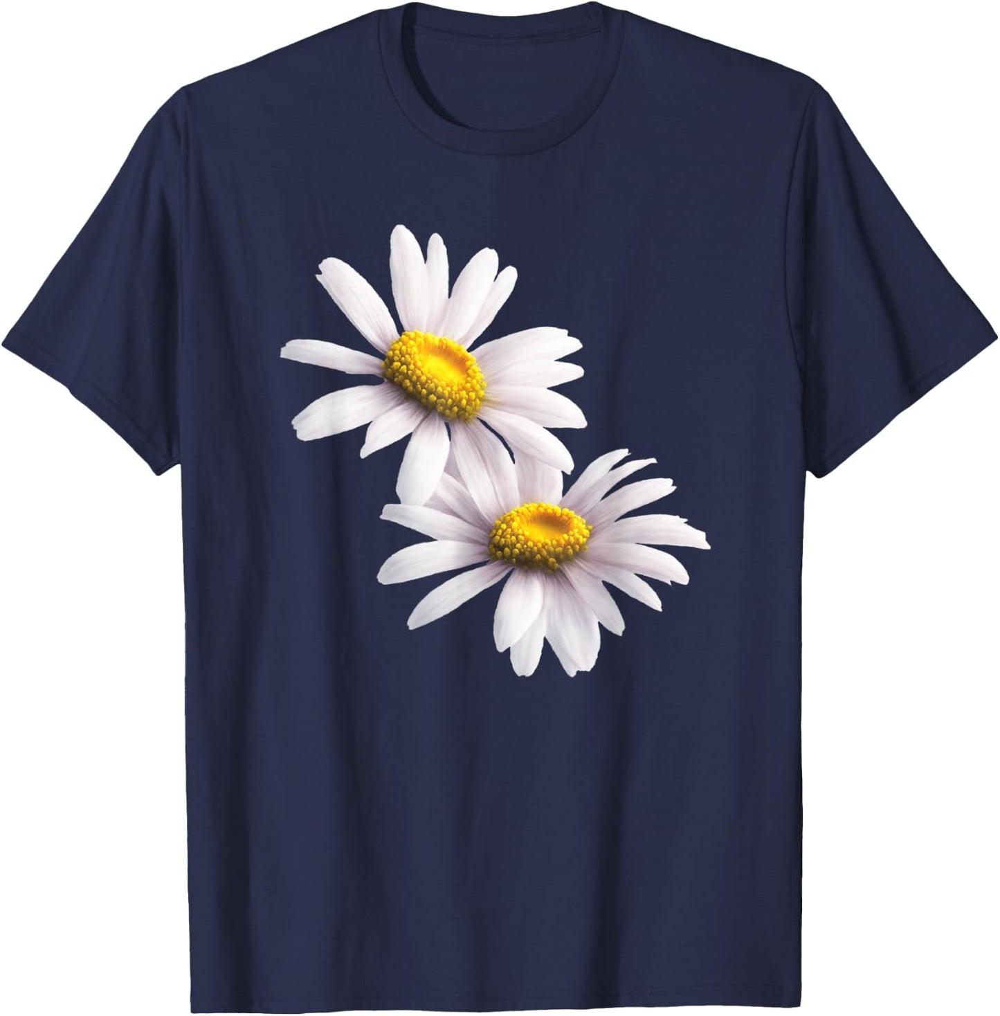 Nice white Daisies Flower Cute Daisies Flower Daisies Lovers T-Shirt - T-Shirt | Navy