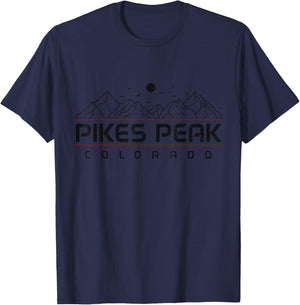 Pikes Peak Colorado Rocky Mountains Climbing Souvenirs T-Shirt - T-Shirt | Navy