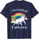 Meowgical Caticorn Unicorn Cat Girls Kitty Kitten Lover Gift T-Shirt - T-Shirt | Navy