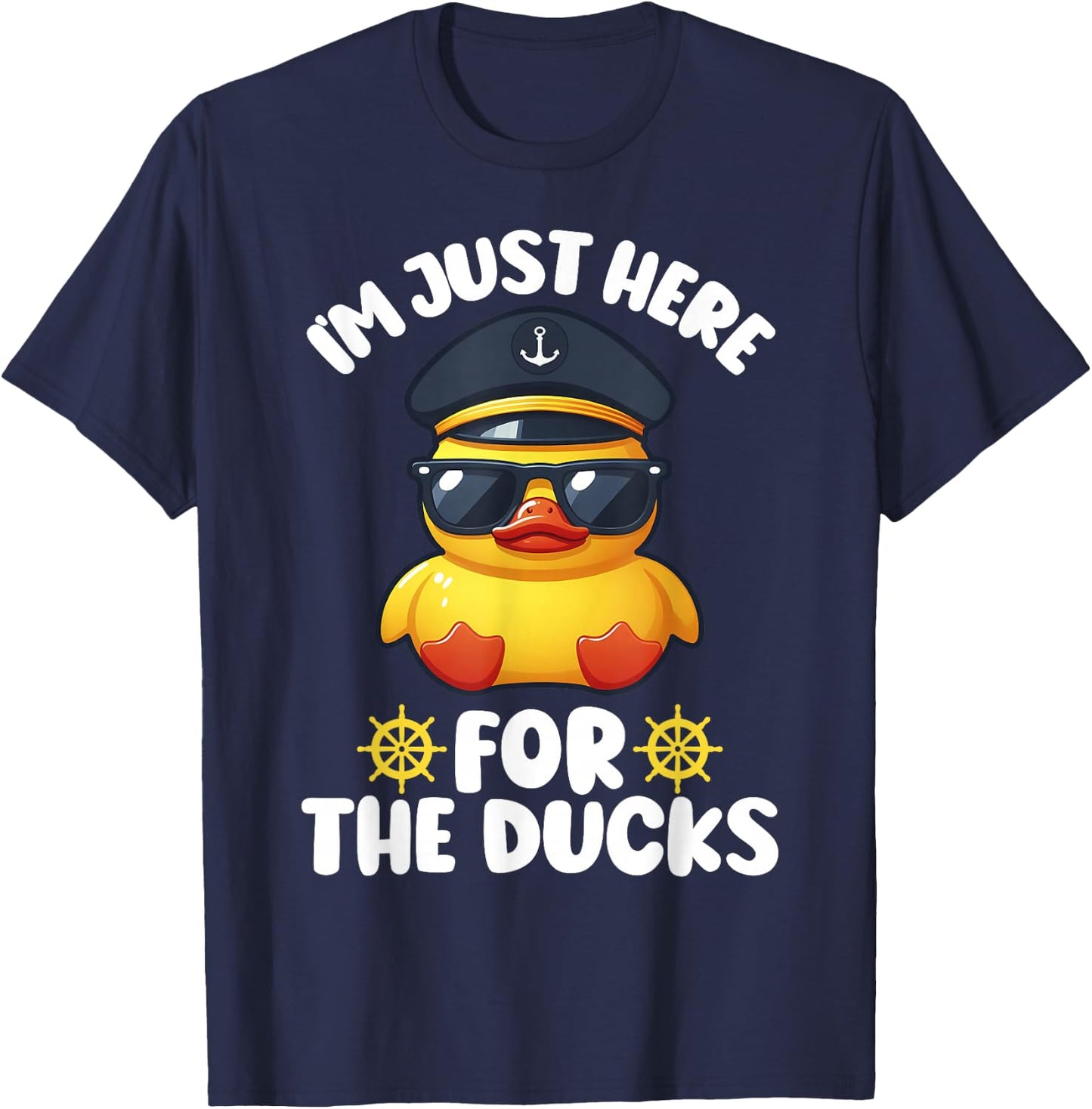 I'm Just Here for the Ducks Funny Cruising Matching Group T-Shirt - T-Shirt | Navy