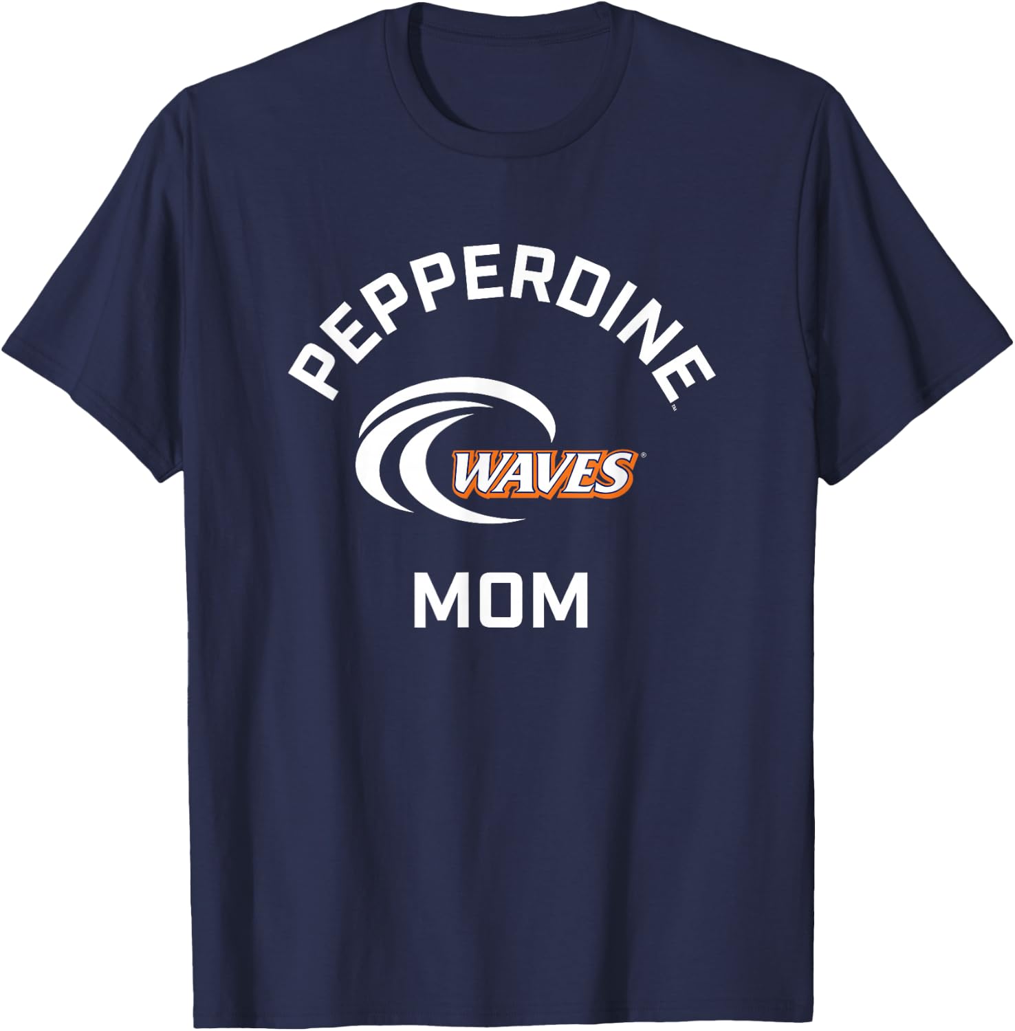 Pepperdine University Waves Arched Mom T-Shirt - T-Shirt | Navy