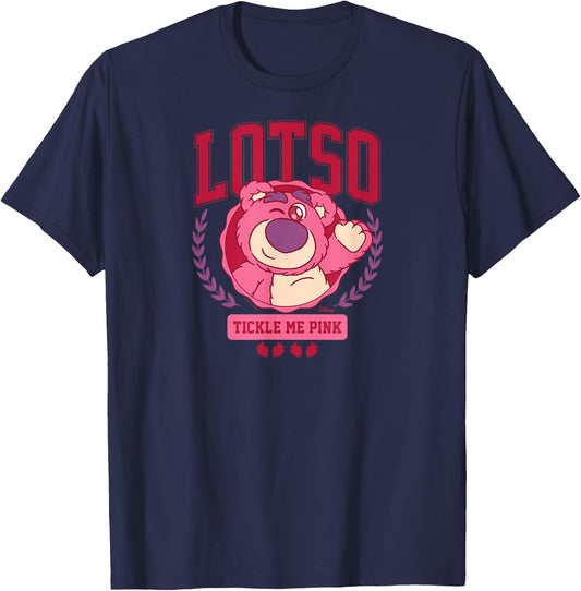 Toy Story - Lotso Bear Tickle Me Pink Collegiate T-Shirt - T-Shirt | Navy