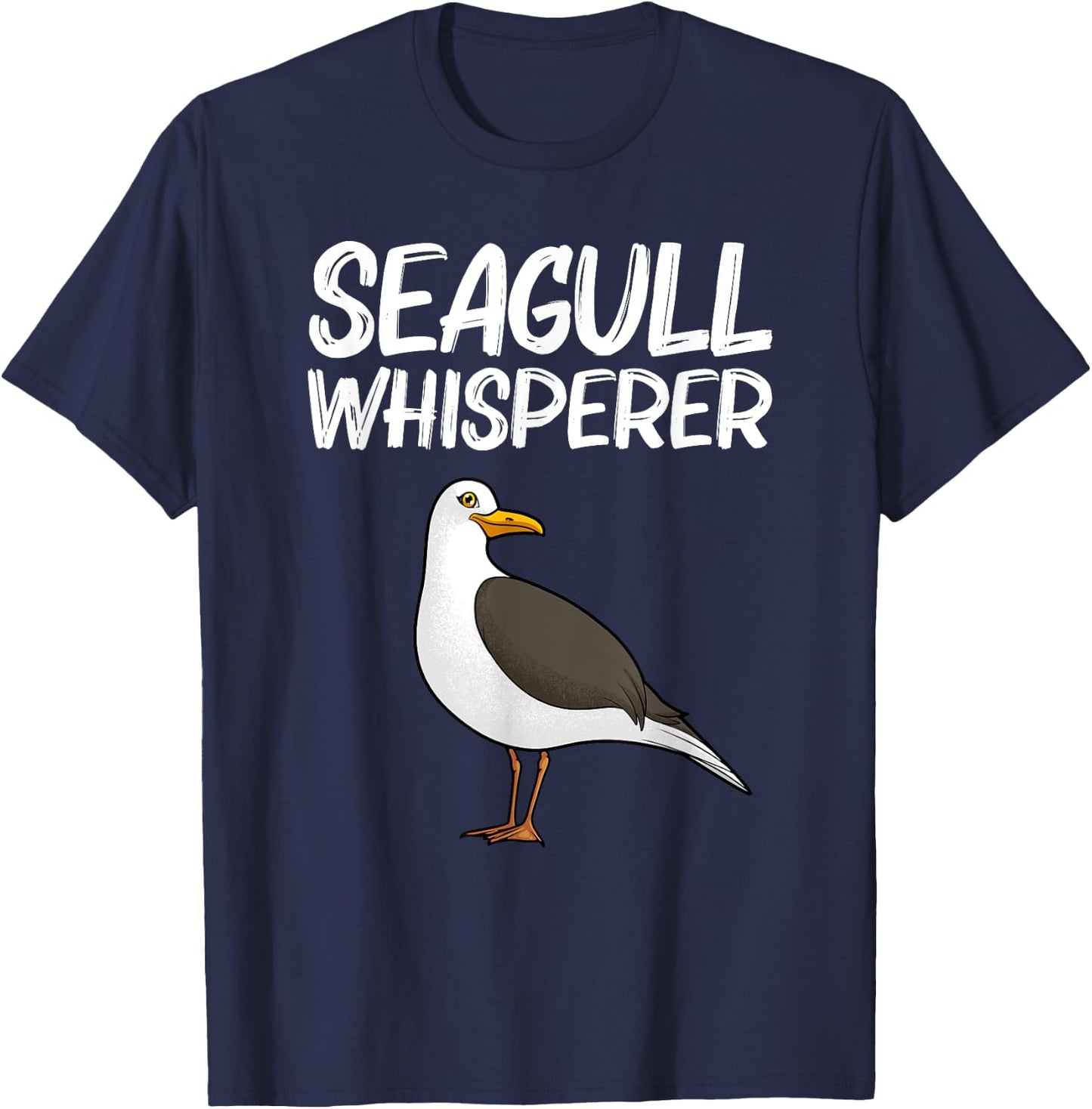 Cool Seagull Art Women Birdwatcher Beach Gulls Bird T-Shirt - T-Shirt | Navy