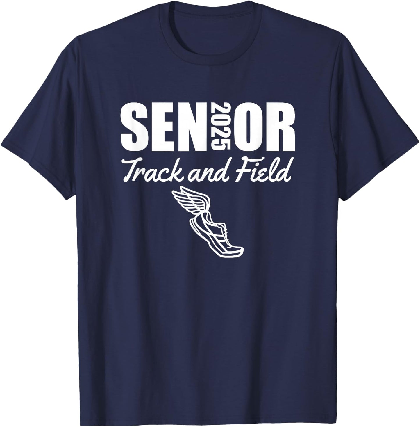 2025 Senior Track and Field Class of 2025 Run Jump Throw T-Shirt - T-Shirt | Navy