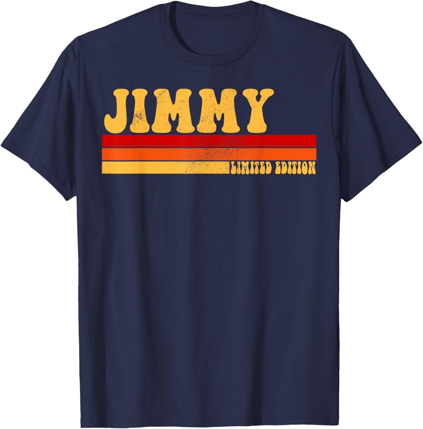 JIMMY Name Personalized Idea Men Retro Vintage JIMMY T-Shirt - T-Shirt | Navy