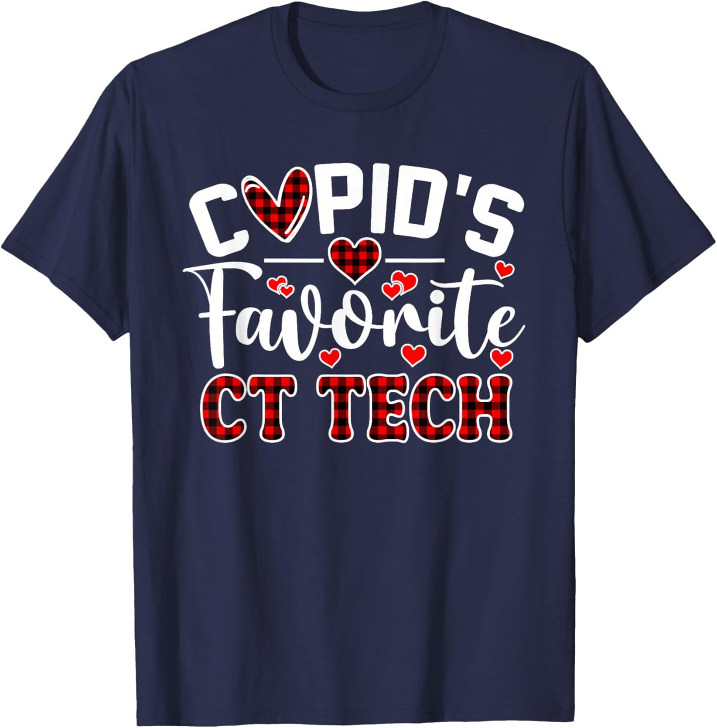 Cupid's Favorite CT Tech Cute Heart Valentine's Day T-Shirt - T-Shirt | Navy