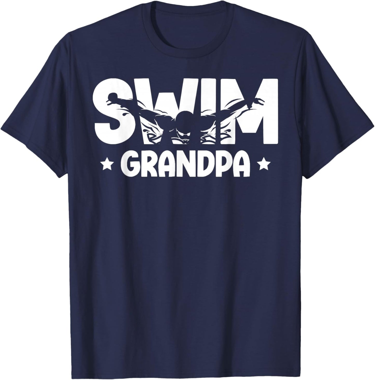 Swim Grandpa Of A Swimmer Grandfather Swimming Grandpa T-Shirt - T-Shirt | Navy