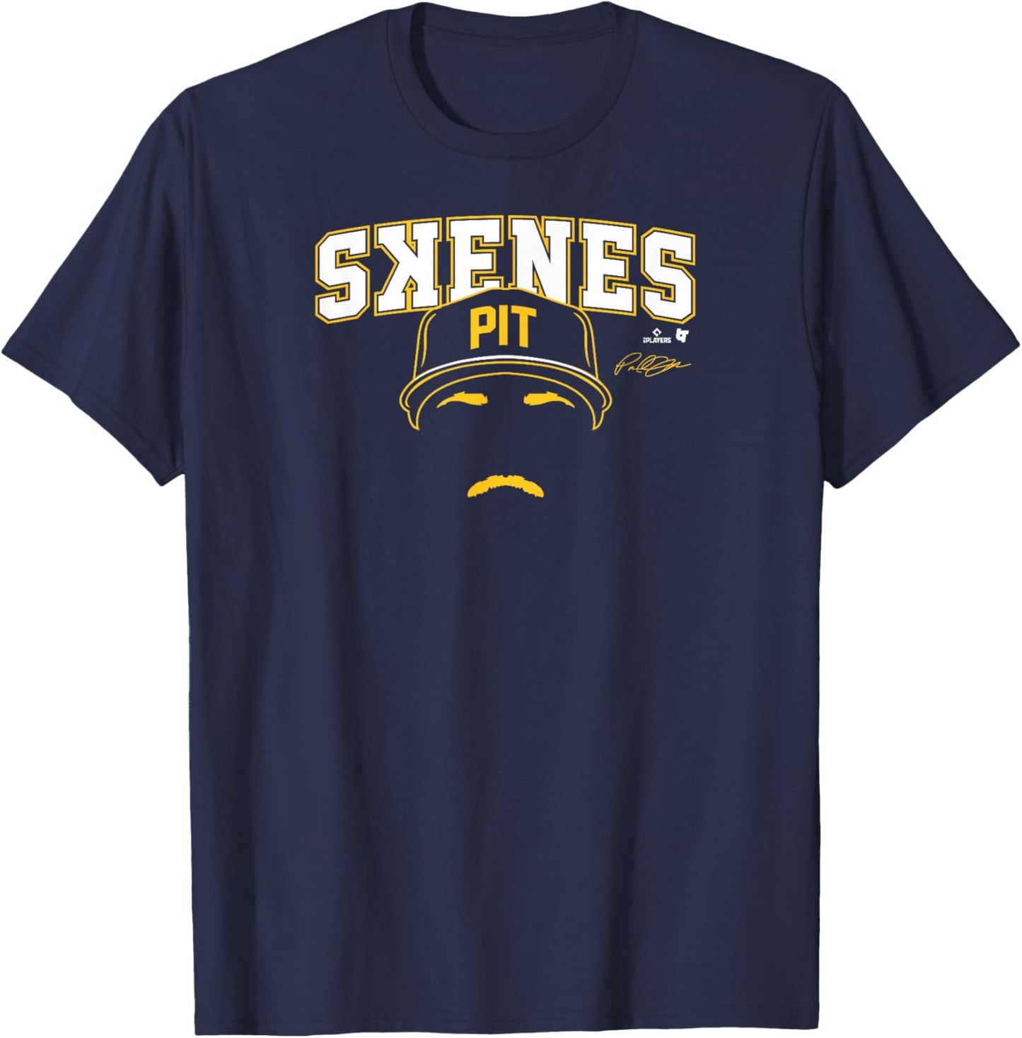Paul Skenes - Backwards K - Pittsburgh Baseball T-Shirt - T-Shirt | Navy