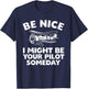 Funny Pilot Design Women Aviation Airplane Pilot T-Shirt - T-Shirt | Navy