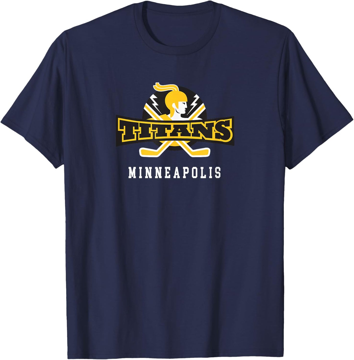 Minneapolis Titans Hockey Classic Logo T-Shirt - T-Shirt | Navy