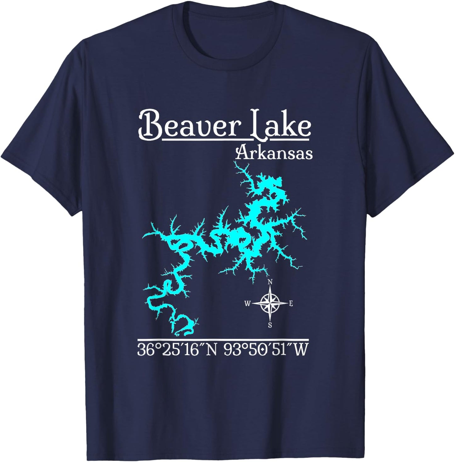 Beaver Lake - Arkansas T-Shirt - T-Shirt | Navy