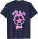 Gender Reveal Party | Team Girl, Pink Soccer Ball T Shirt T-Shirt - T-Shirt | Navy