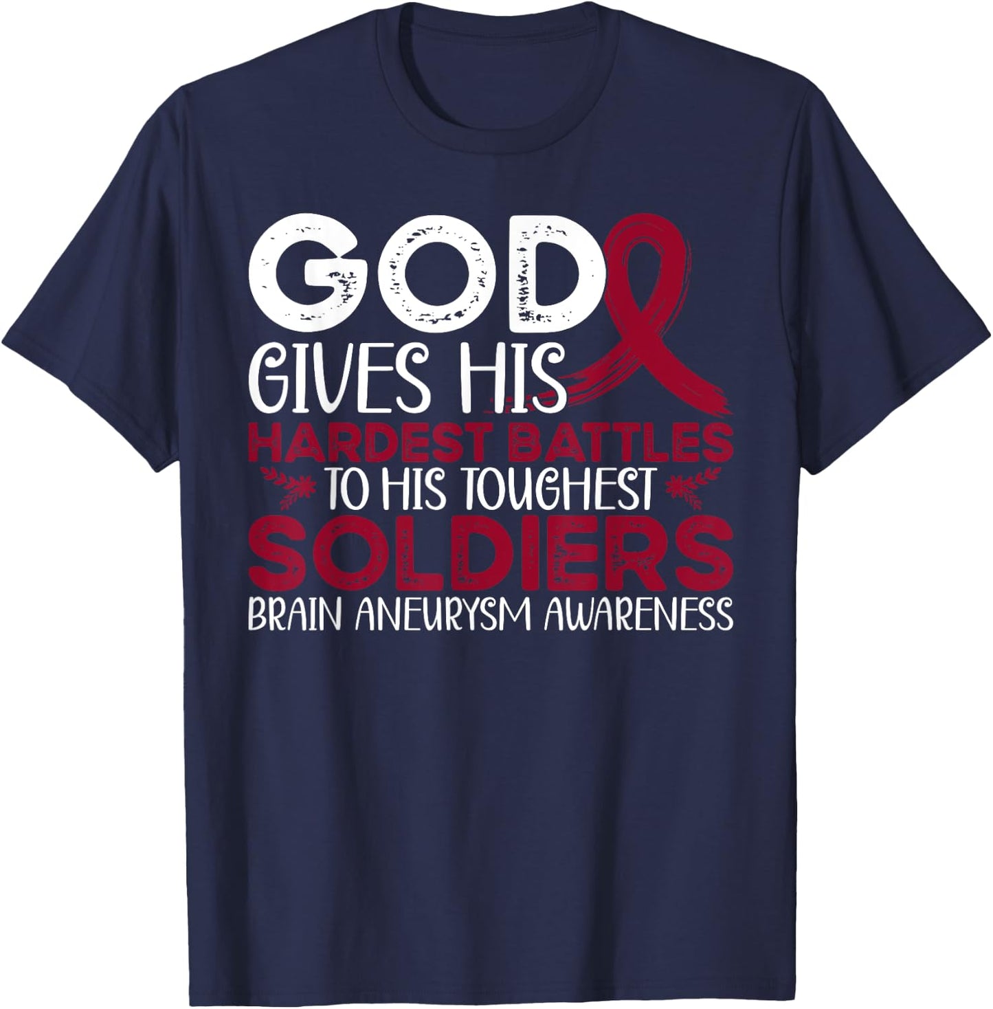 Brain Aneurysm Warrior Brain Aneurysm Awareness T-Shirt - T-Shirt | Navy