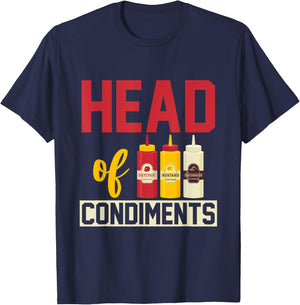 Head Of Condiments BBQ T-Shirt - T-Shirt | Navy