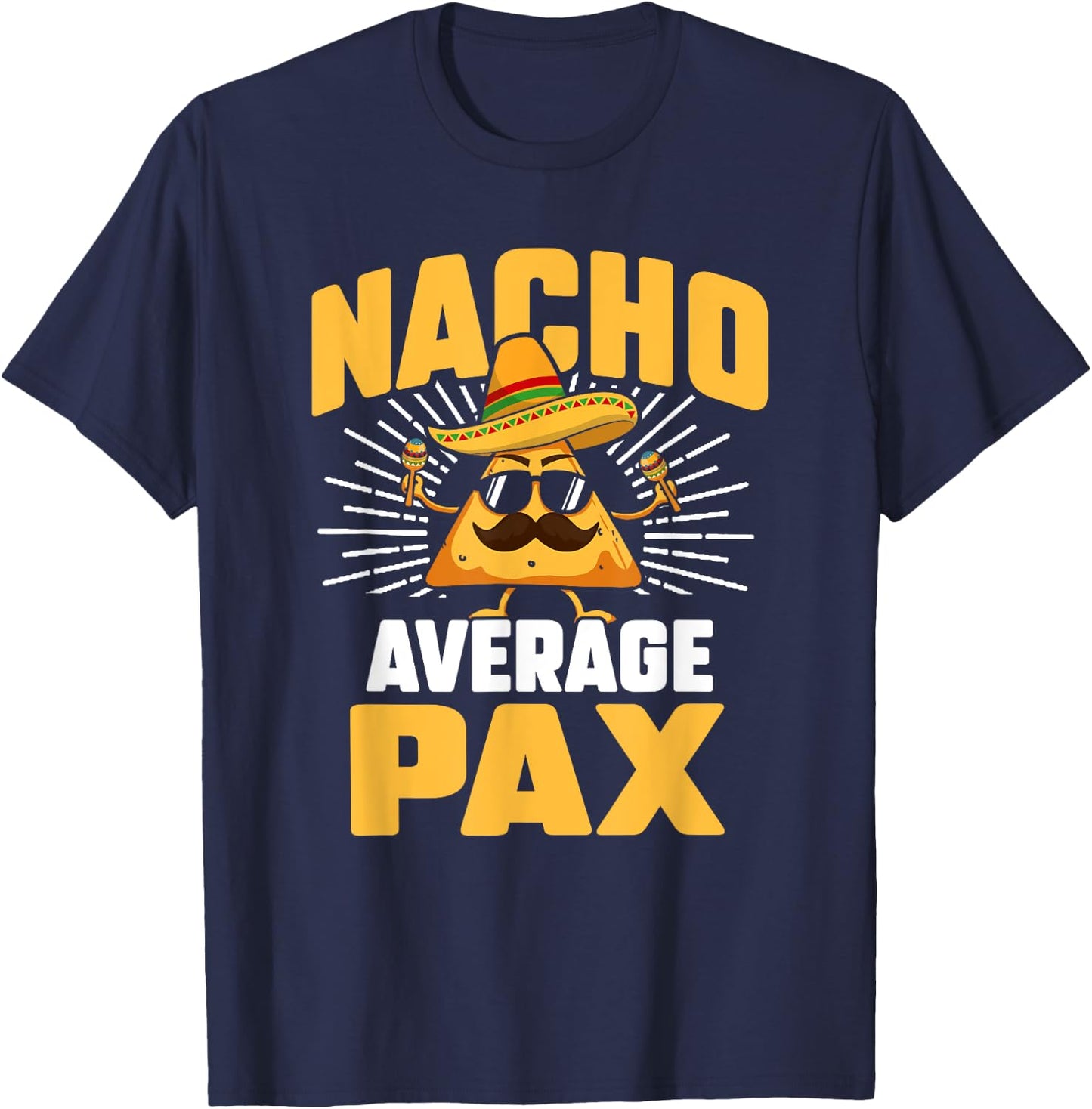 Funny Taco Personalized Name Nacho Average Pax T-Shirt - T-Shirt | Navy