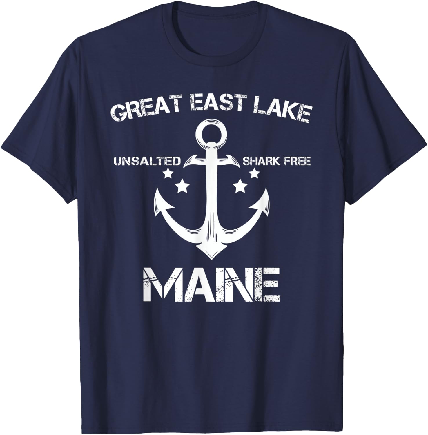 GREAT EAST LAKE MAINE Funny Fishing Camping Summer Gift Women Kids T-Shirt - T-Shirt | Navy