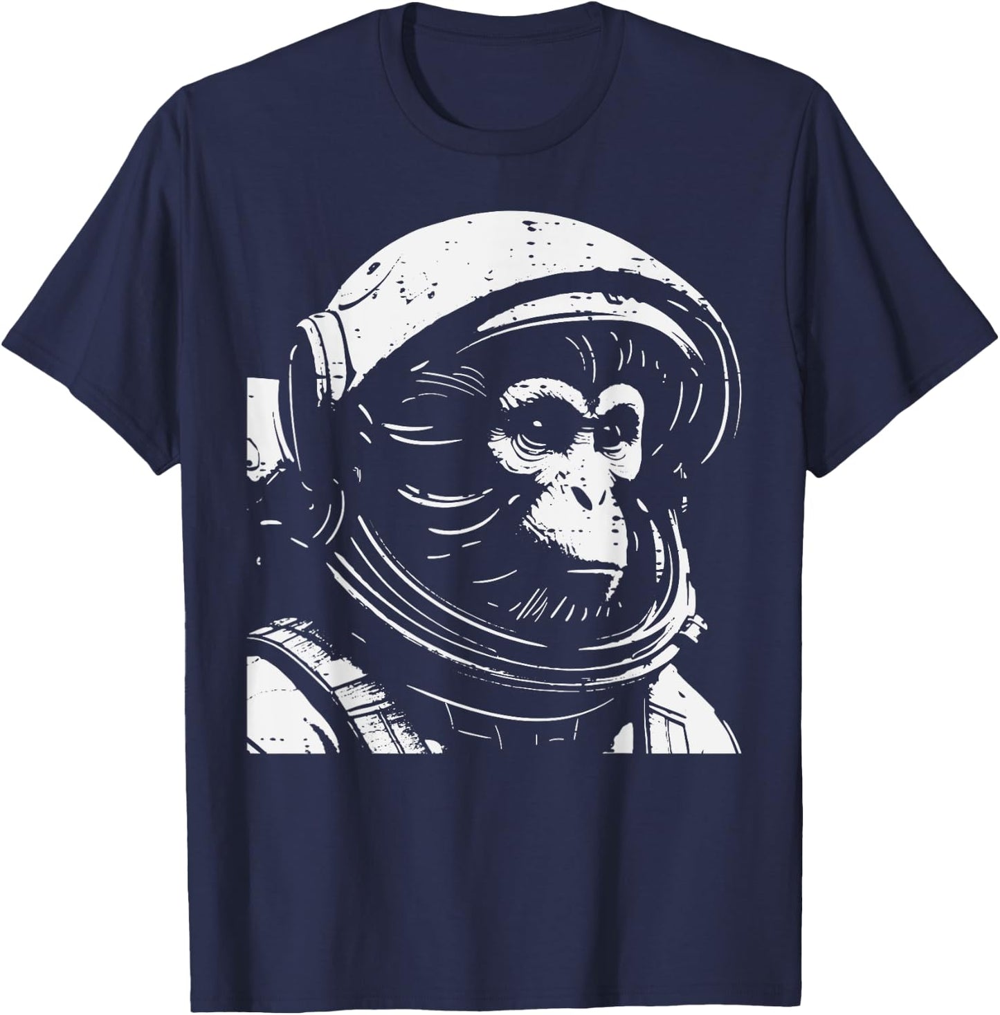 Monkey Astronaut Space Galaxy Ape Animal Men Women Boys Kids T-Shirt - T-Shirt | Navy