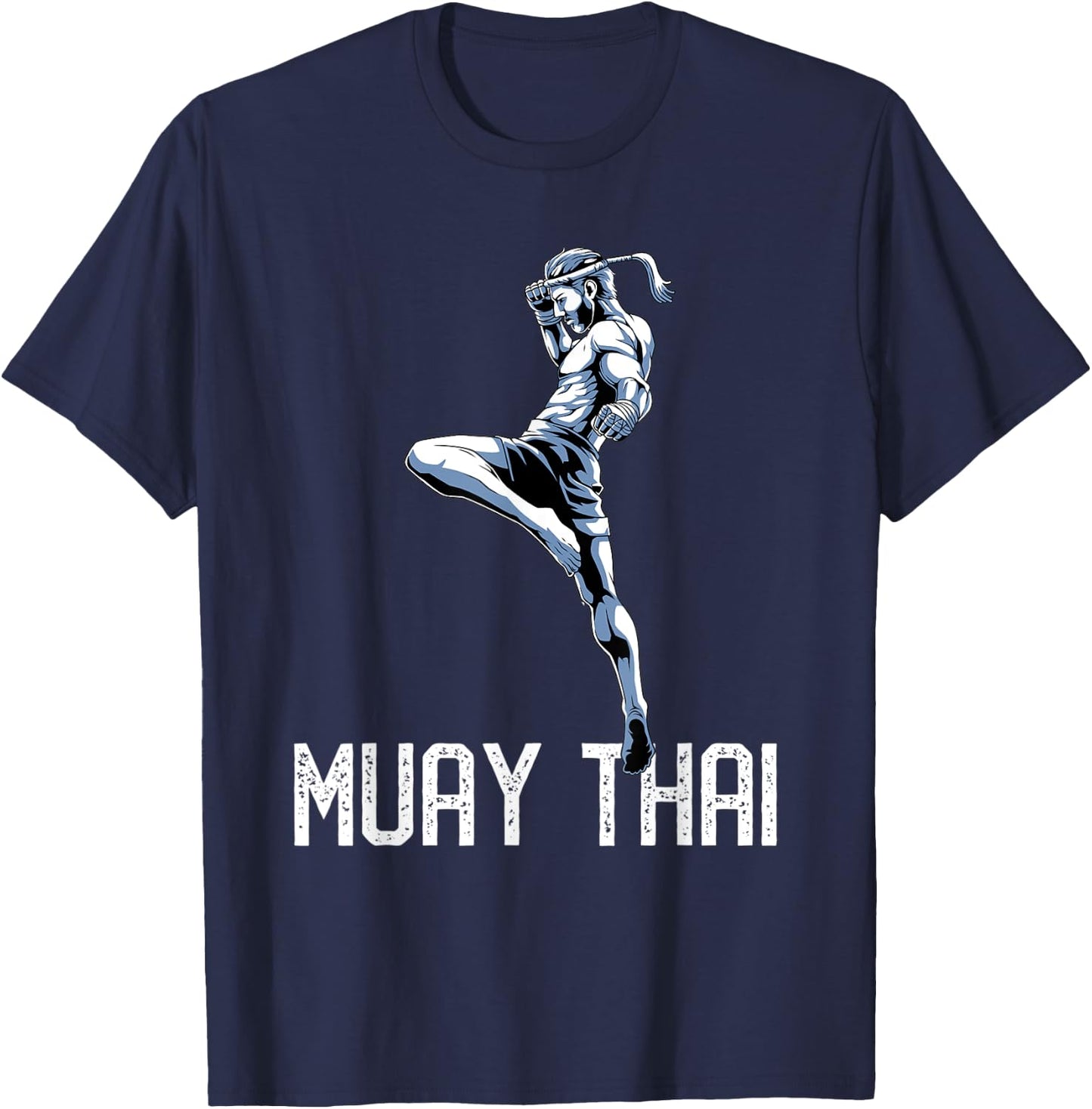 Muay Thai Tiger - Nak Muay, Kickboxing Gift T-Shirt - T-Shirt | Navy