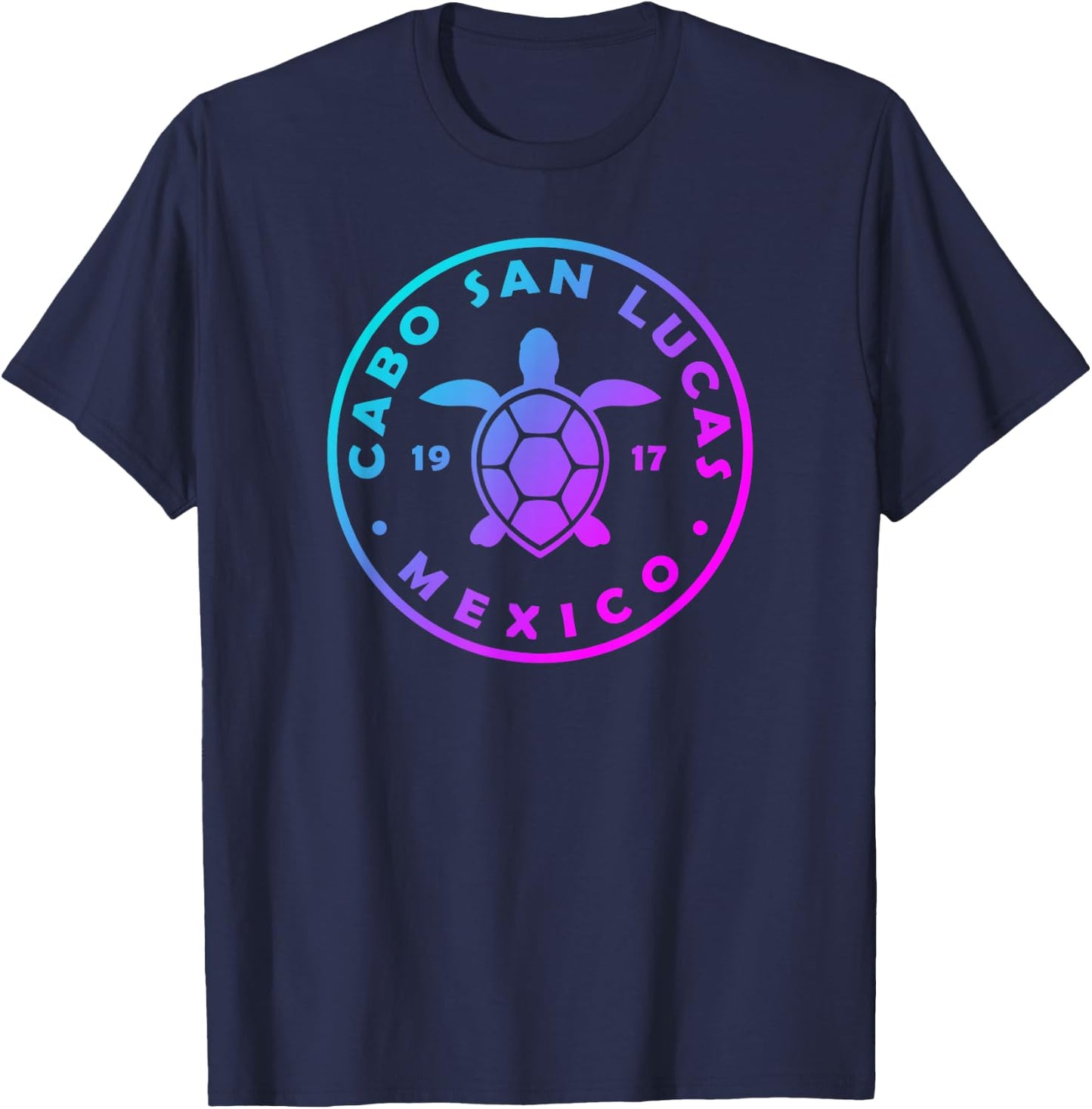 Cabo San Lucas Mexico Sea Turtle Retro Boys Girls Souvenir T-Shirt - T-Shirt | Navy