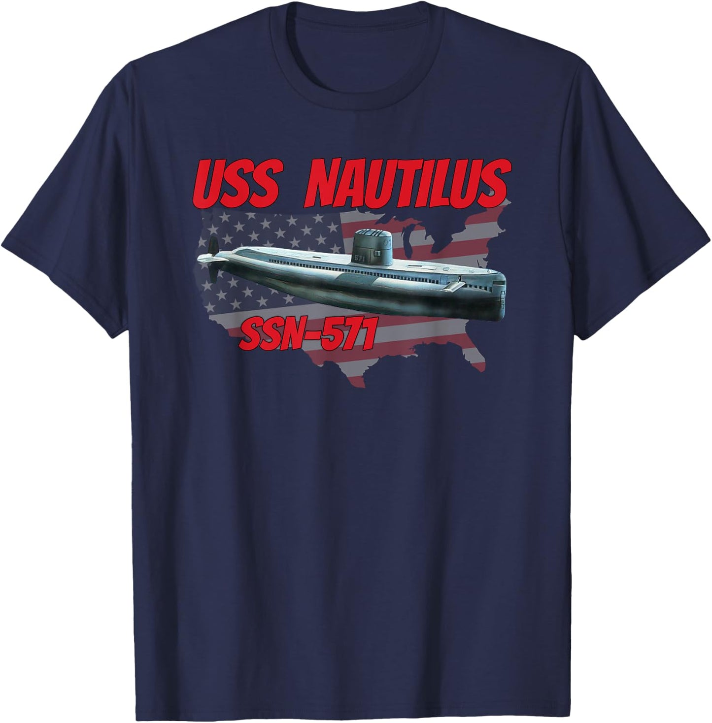 USS Nautilus SSN-571 Submarine Veterans Day Father Grandpa T-Shirt - T-Shirt | Navy