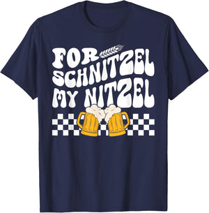 For Schnitzel My Nitzel German Beer Oktoberfest Funny T-Shirt - T-Shirt | Navy