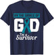 Ovarian Cancer Awareness Month Woman Teal Ribbon Survivor T-Shirt - T-Shirt | Navy