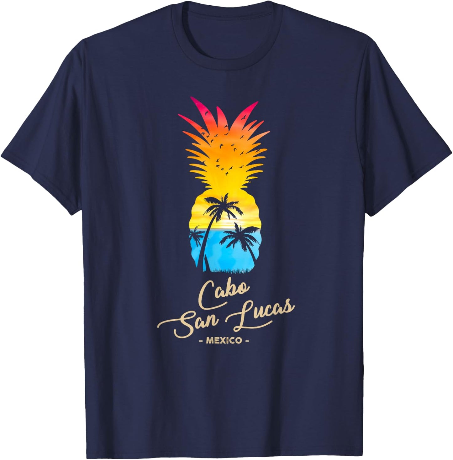 Cabo San Lucas Souvenir - Mexico Sunset T-Shirt - T-Shirt | Navy