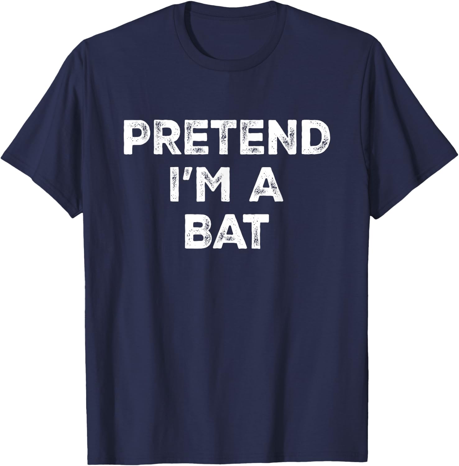 Pretend I'm A Bat Lazy Halloween Costume T-Shirt - T-Shirt | Navy