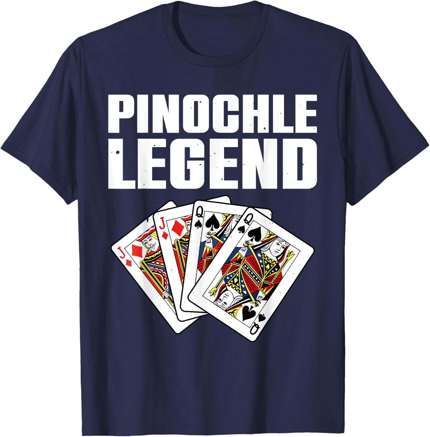 Funny Pinochle Art Women Card Game Pinochle Players T-Shirt - T-Shirt | Navy