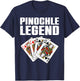 Funny Pinochle Art Women Card Game Pinochle Players T-Shirt - T-Shirt | Navy