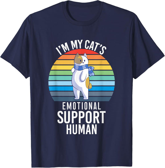 I'm My Cat's Emotional Support Human T-Shirt - T-Shirt | Navy