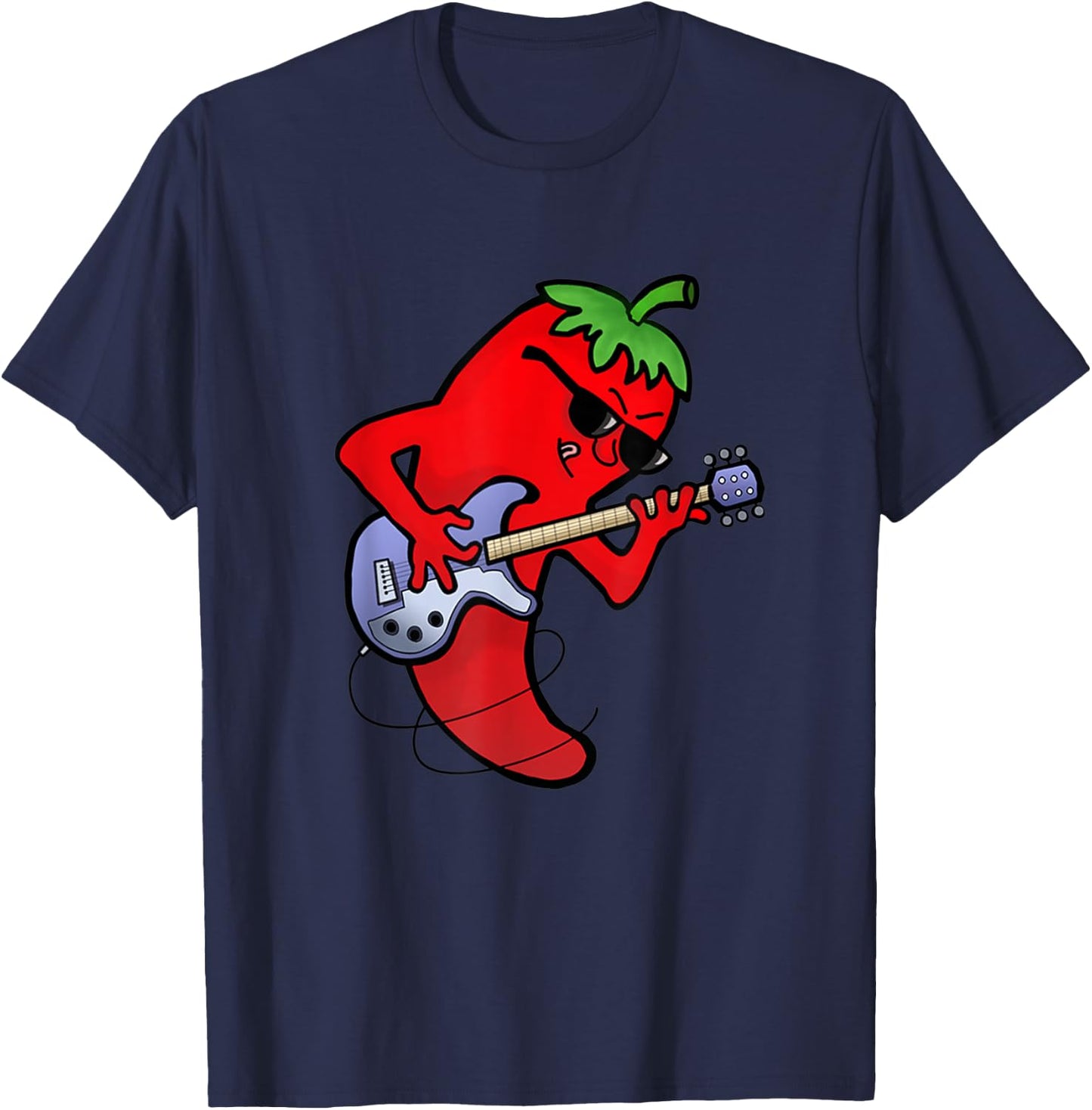 Red Hot Chilli Guitarist Gift T-Shirt - T-Shirt | Navy