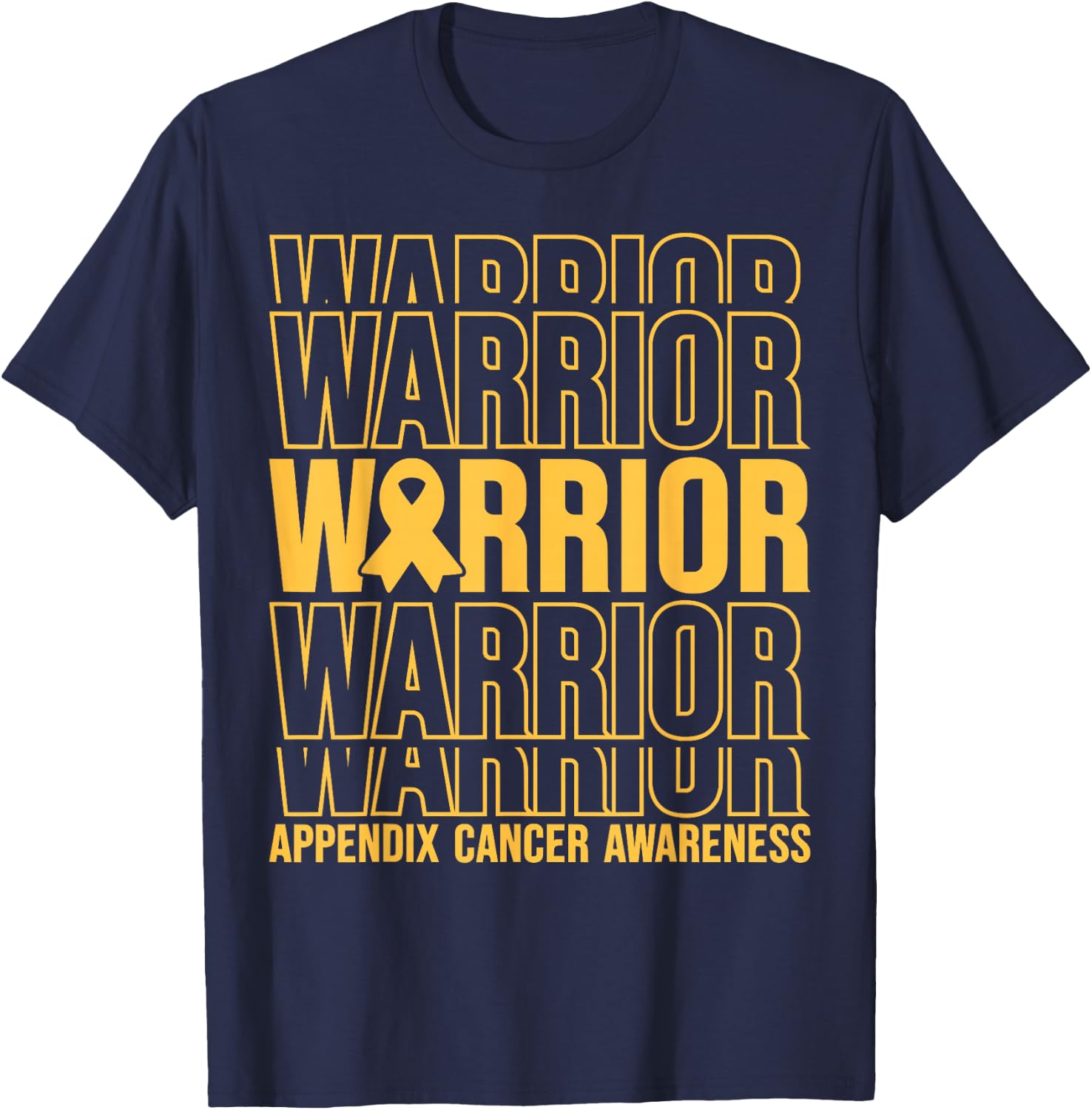 Appendix Cancer Awareness Appendix Cancer Warrior Appendix T-Shirt - T-Shirt | Navy