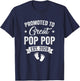 Promoted To Great Pop Pop Est 2026 Pregnancy Announcement T-Shirt - T-Shirt | Navy