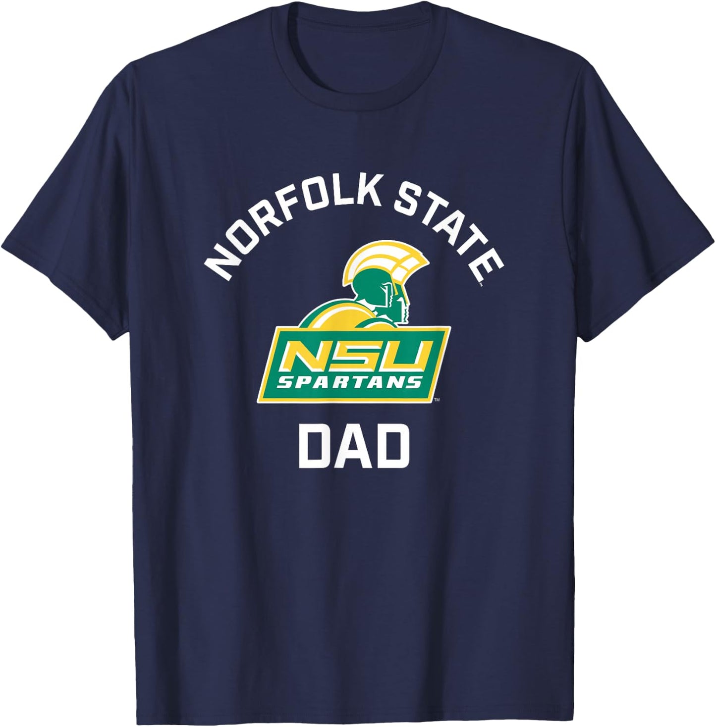 Norfolk State University Spartans Arched Dad T-Shirt - T-Shirt | Navy