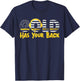 911 Dispatcher Thin Gold Yellow Line American Flag Gold Has T-Shirt - T-Shirt | Navy