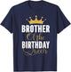 Brother Of The Birthday Queen Girls Bday Party Gift T-Shirt - T-Shirt | Navy