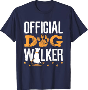 Official Dog Walker T-Shirt - T-Shirt | Navy