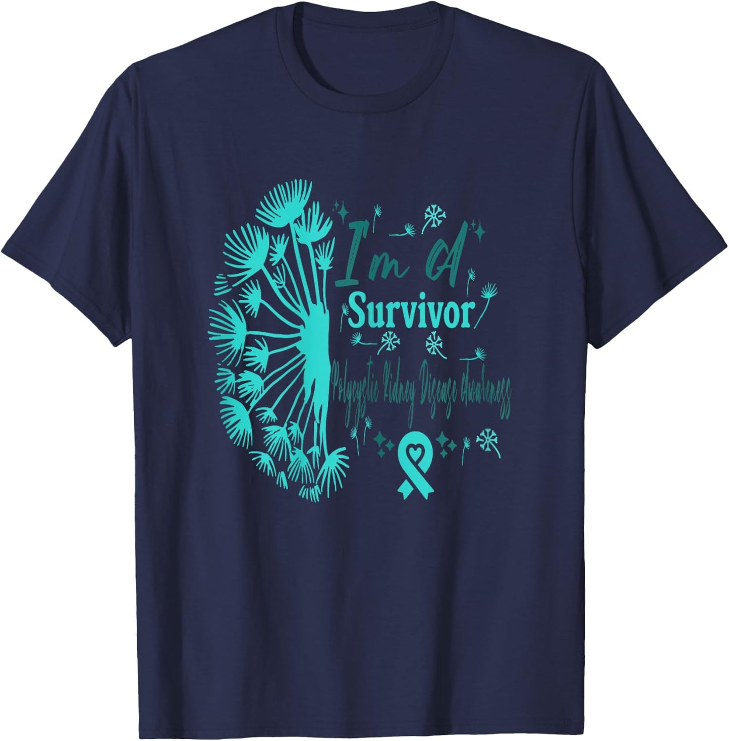 PKD Polycystic Kidney Disease Awareness I'm A Survivor T-Shirt - T-Shirt | Navy