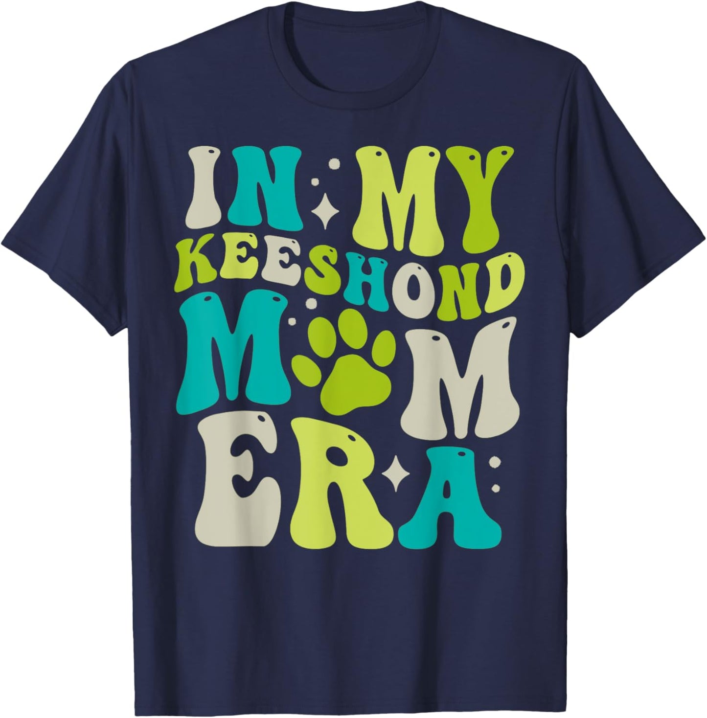 In My Keeshond Mom Era for Dog Mom T-Shirt - T-Shirt | Navy