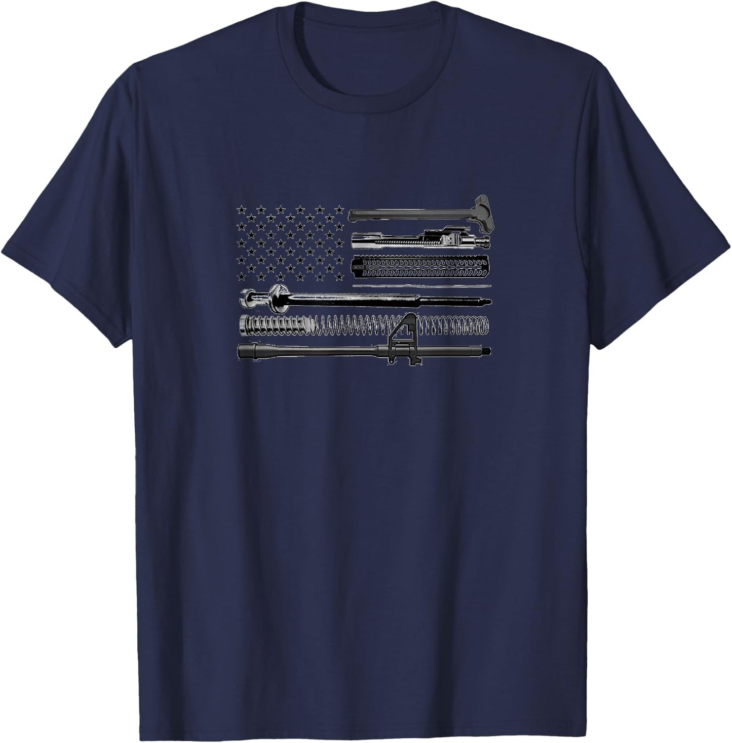 American AR-15 Parts Flag T-Shirt - T-Shirt | Navy