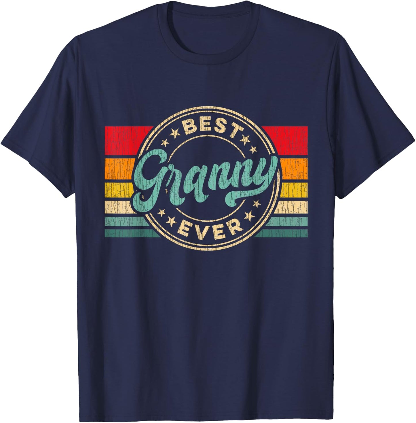 Best Granny Ever Vintage Retro Mother's Day Gift T-Shirt - T-Shirt | Navy