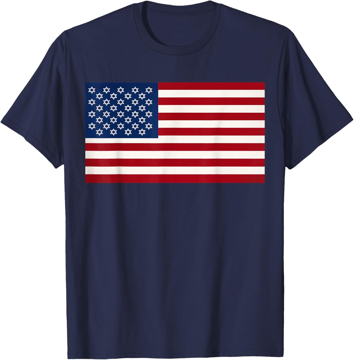 United States of Isreal - Star of David Flag T-Shirt - T-Shirt | Navy